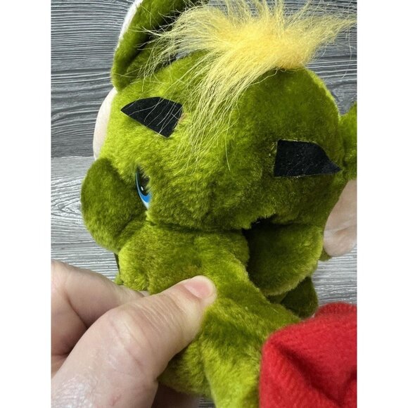 Vintage Circus Green Elephant Plush Stuffed Animal Unique 12” Top Bloom - Picture 6 of 6